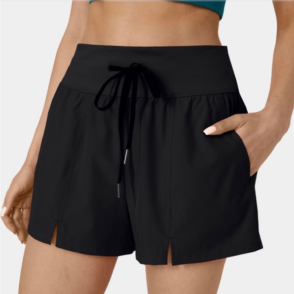 HALARA Pants - HALARA Breezeful High Waisted Drawstring Side Pocket Split Quick Dry Shorts 3”